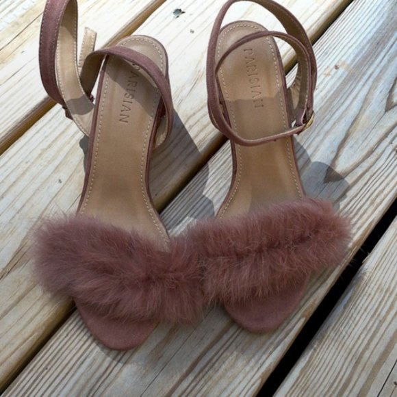 NEW- Parisian "Veron" Light Pink Fluffy Heels/Sandals Size 6 - Picture 15 of 15